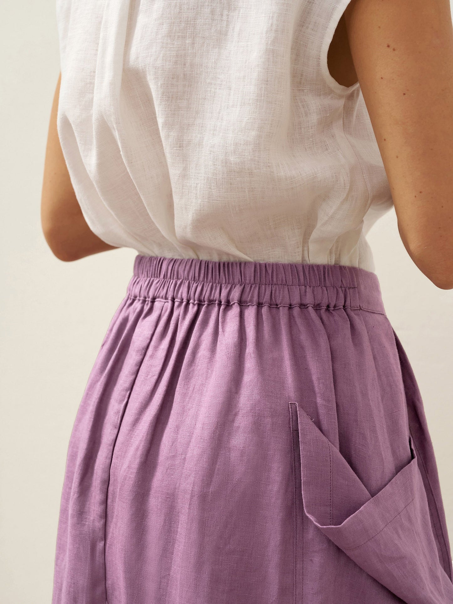 ONYX Linen Checked Skirt Stylish