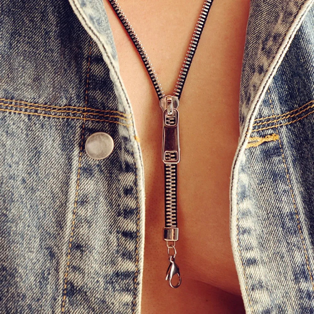 Brassline Zip Necklace Stylish
