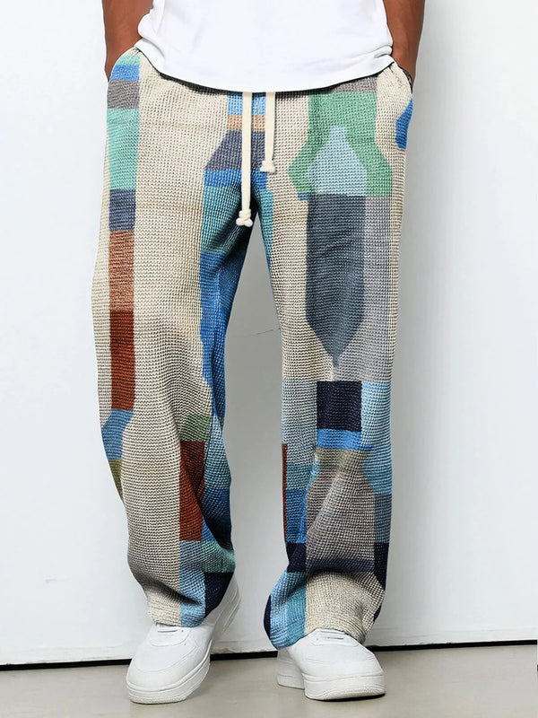 Geometry Gradient Suit Pants Stylish