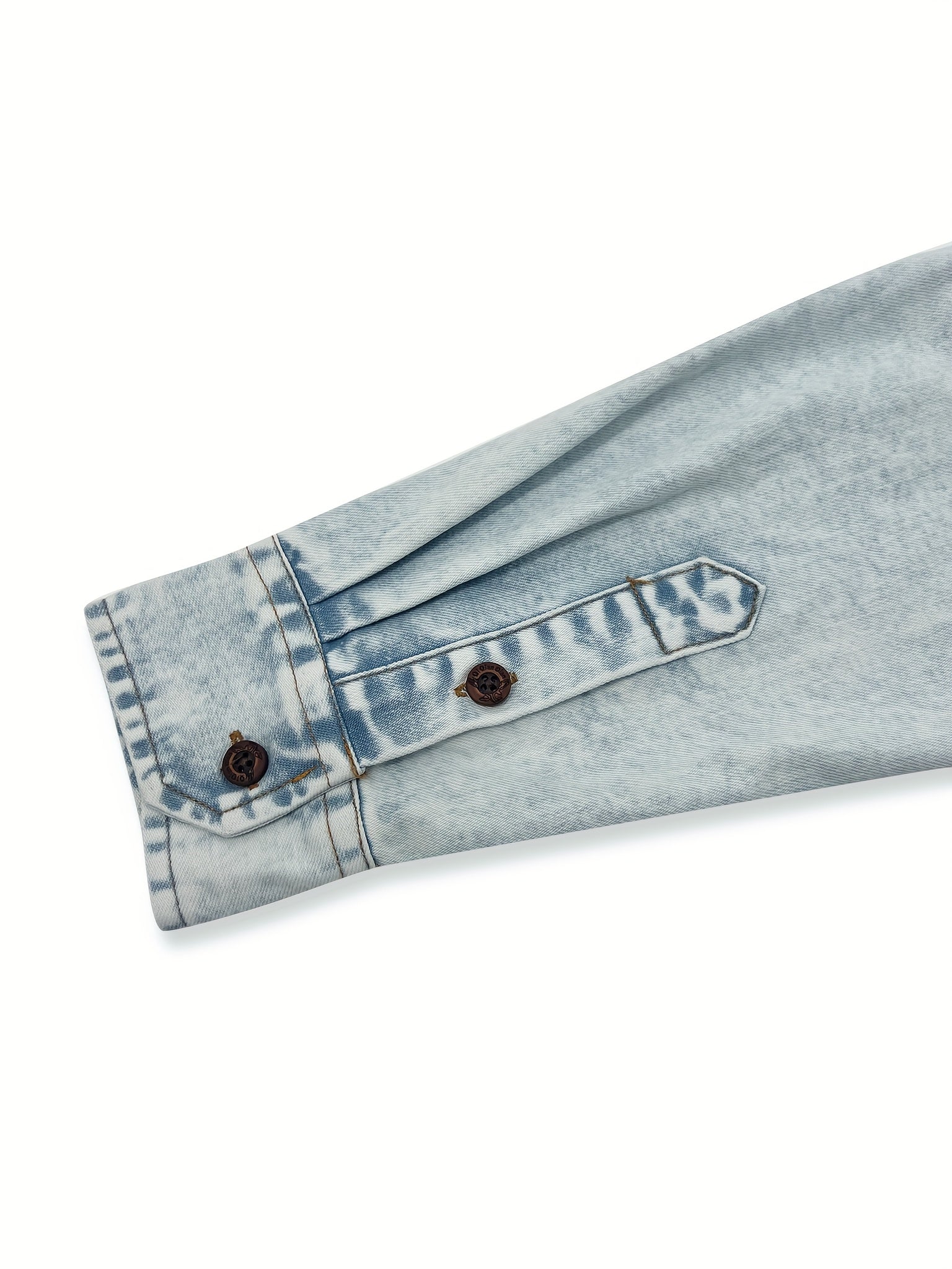 Retro Washed Denim Workwear Shirt