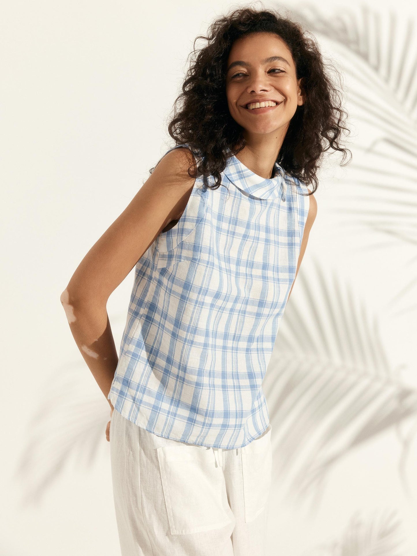 Jacqueline Linen Tank Top Stylish