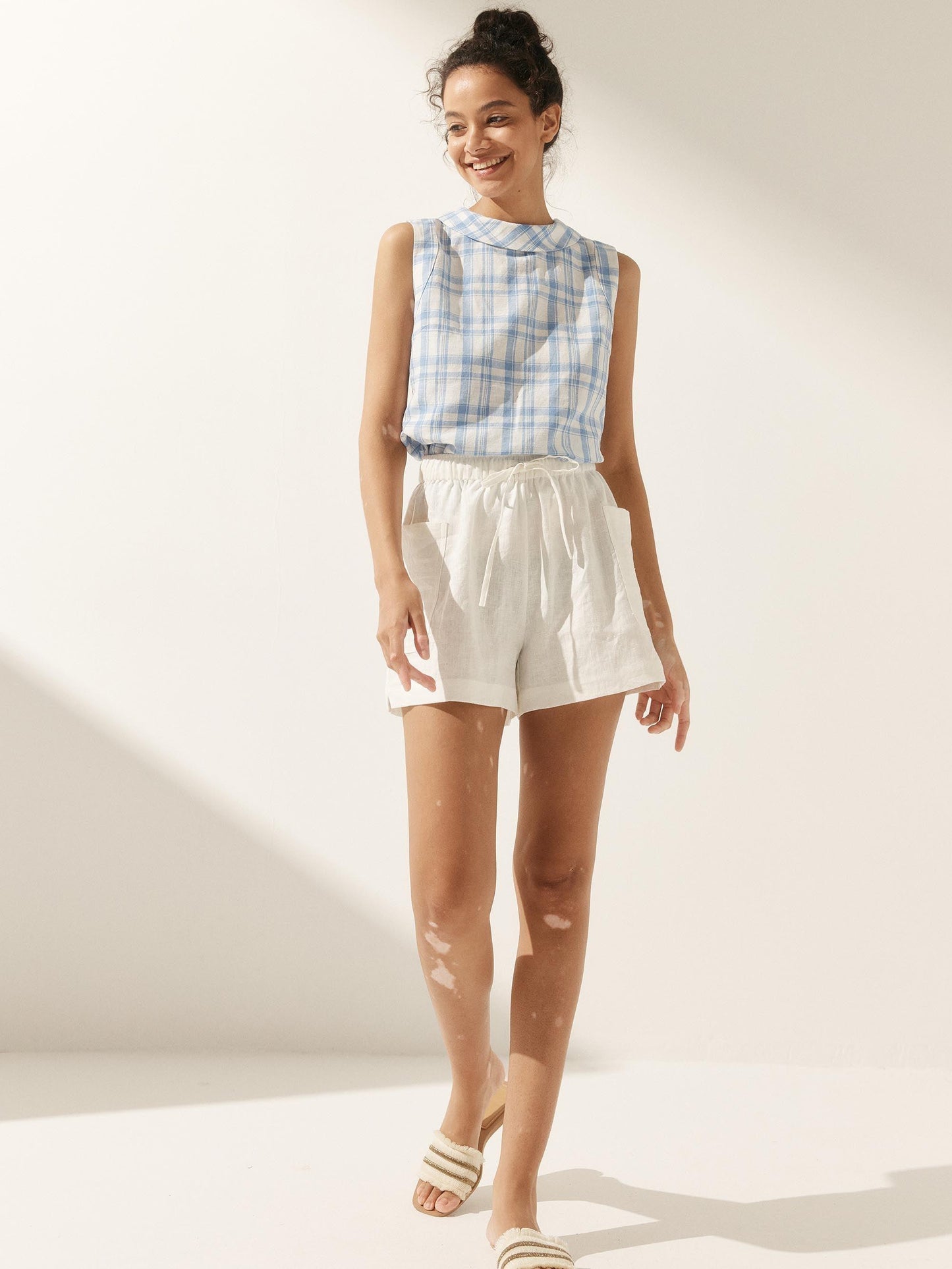 Jacqueline Linen Tank Top Stylish