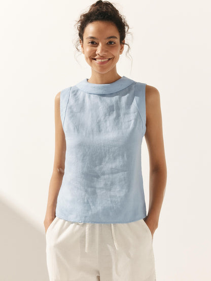 Jacqueline Linen Tank Top Stylish