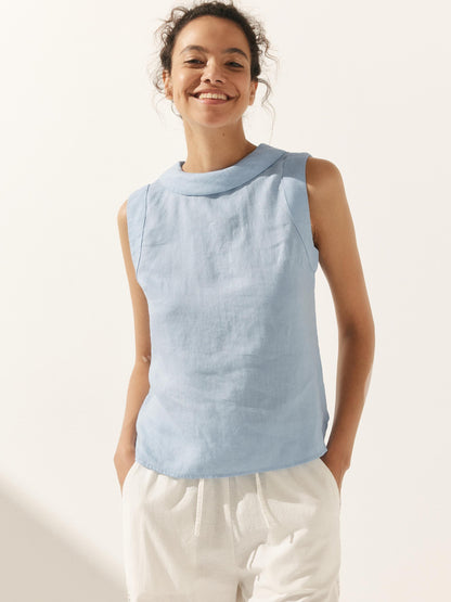 Jacqueline Linen Tank Top Stylish