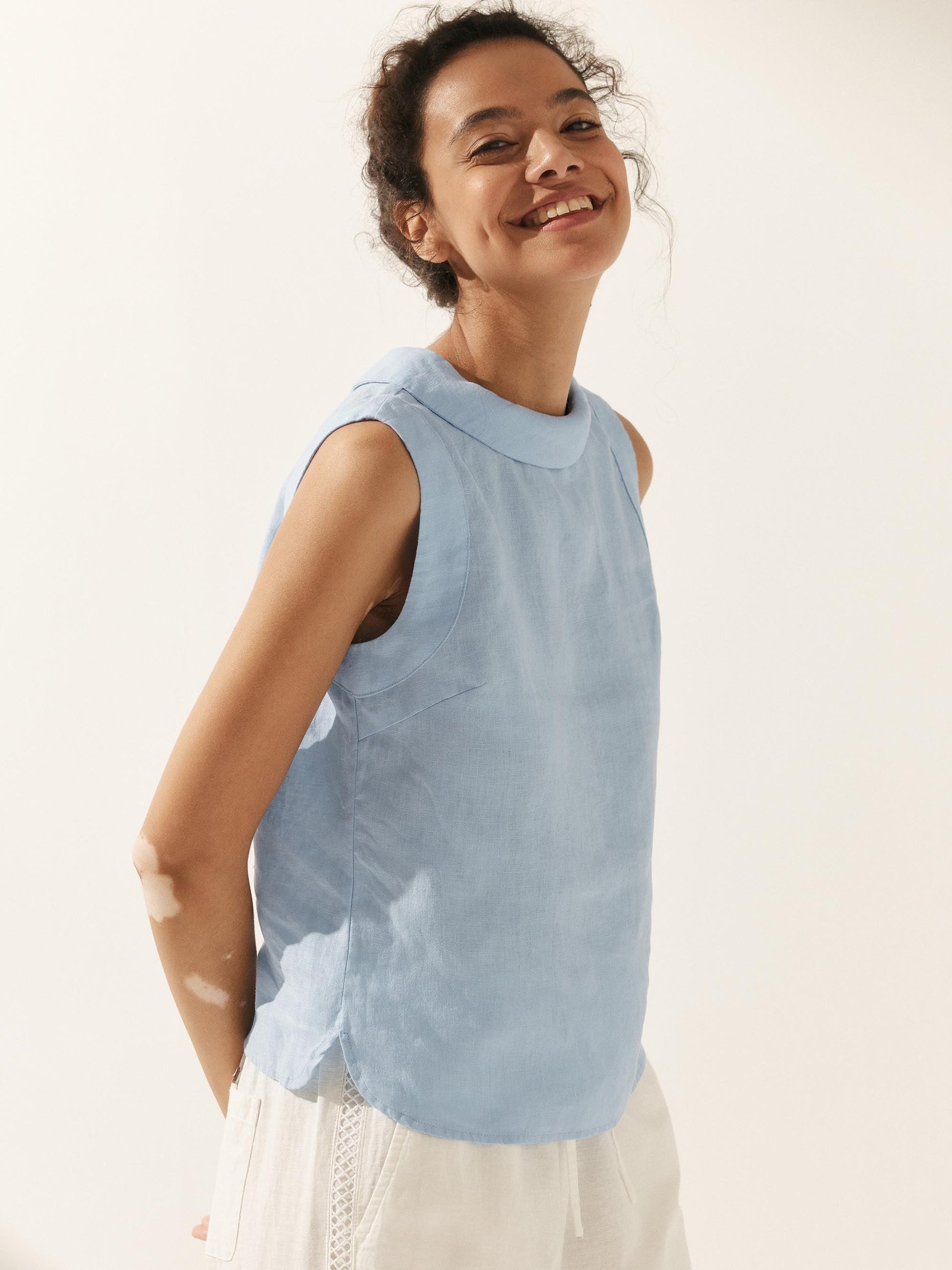 Jacqueline Linen Tank Top Stylish