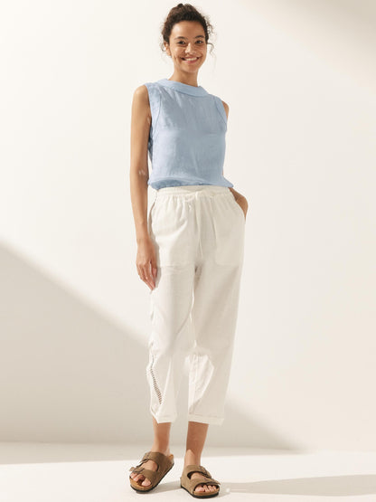 Jacqueline Linen Tank Top Stylish