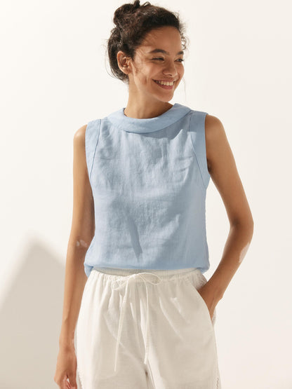 Jacqueline Linen Tank Top Stylish