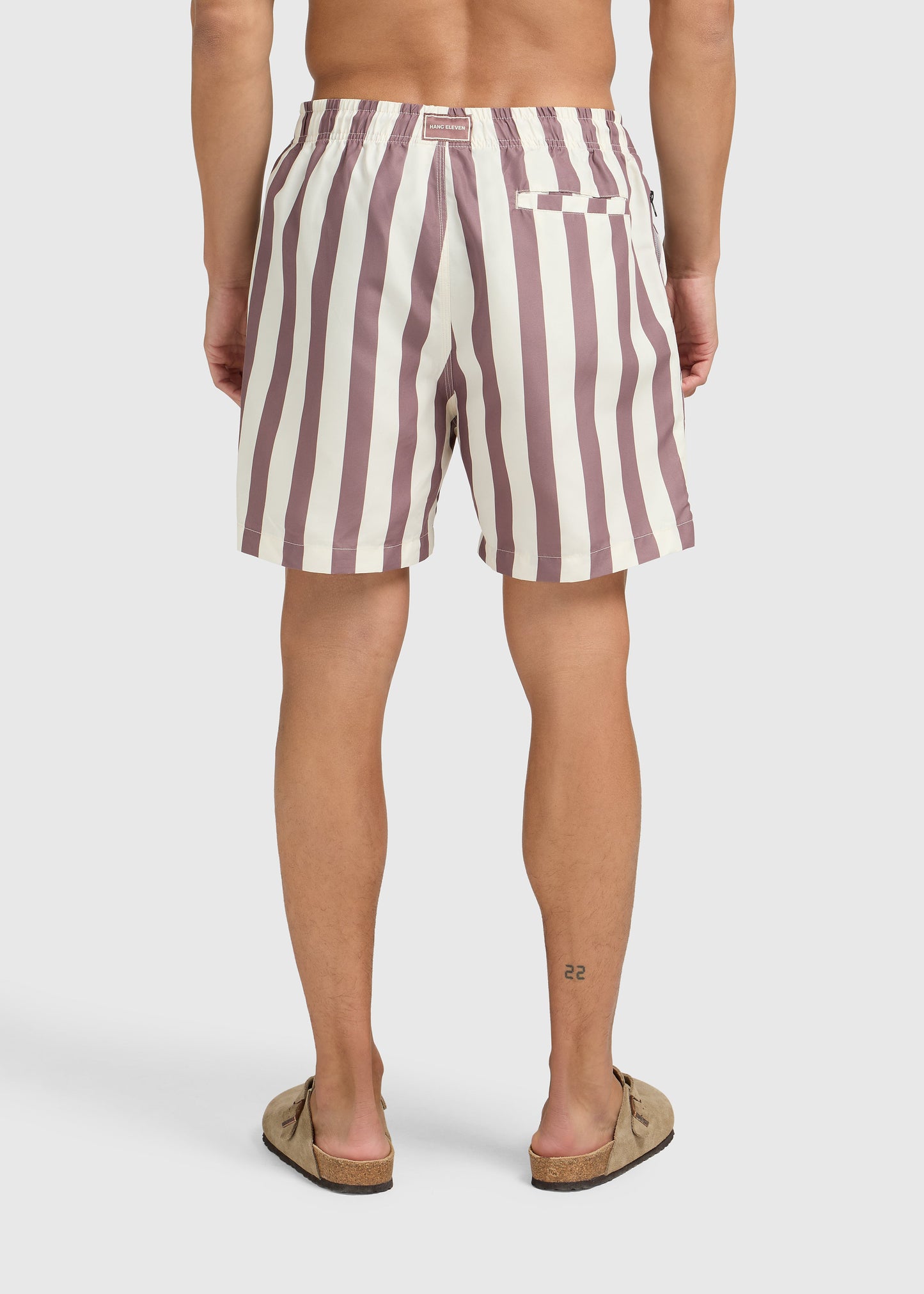 Stripe Swim Shorts - Mauve