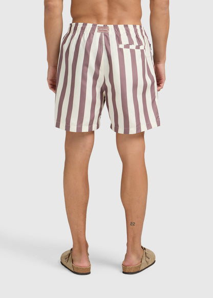 Stripe Swim Shorts - Mauve