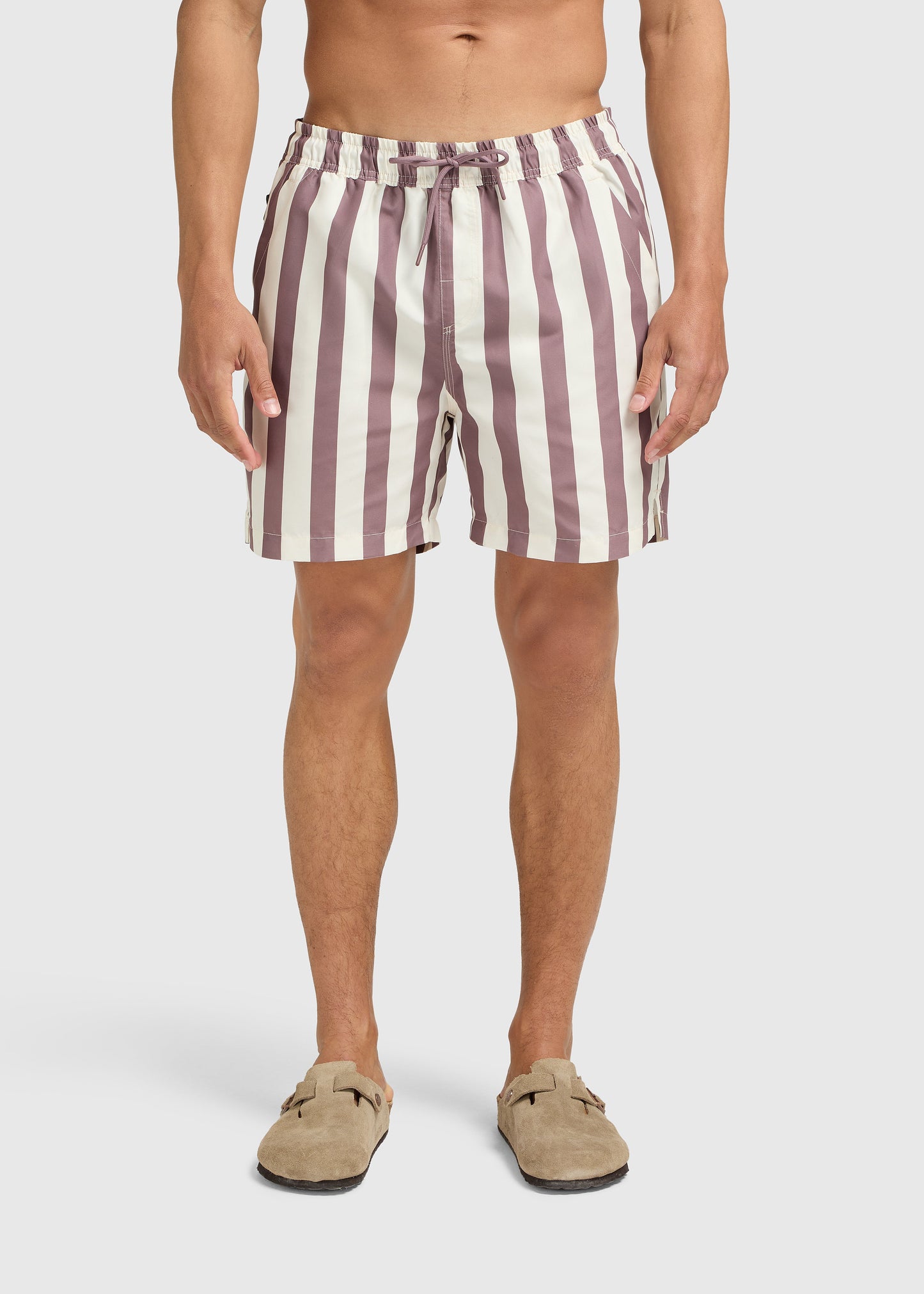 Stripe Swim Shorts - Mauve
