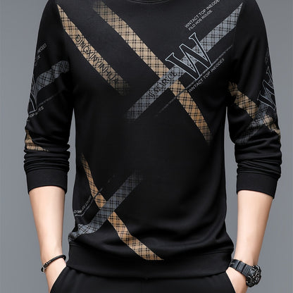 Geometric Print Long Sleeve Sweatshirt