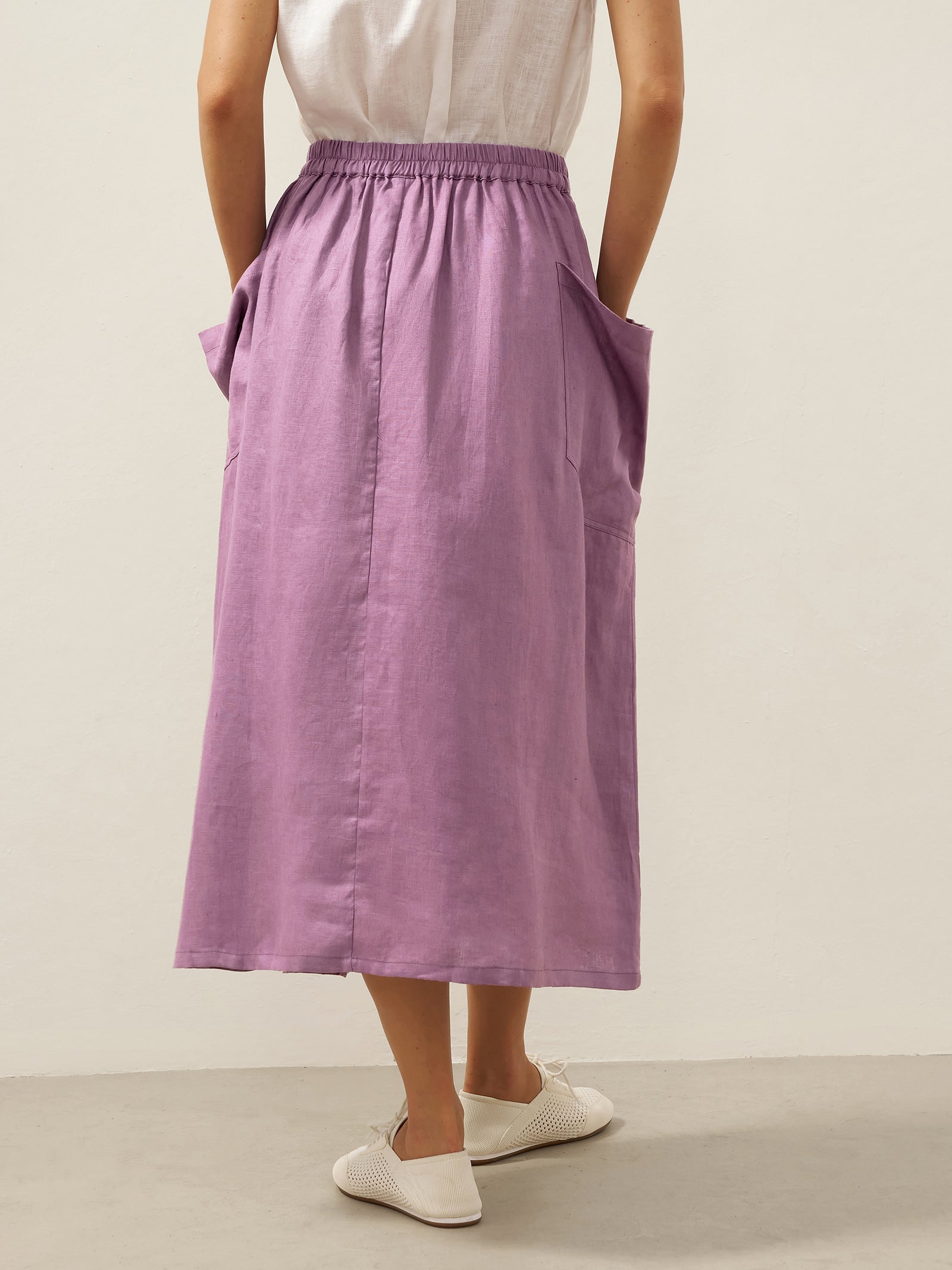 ONYX Linen Checked Skirt Stylish