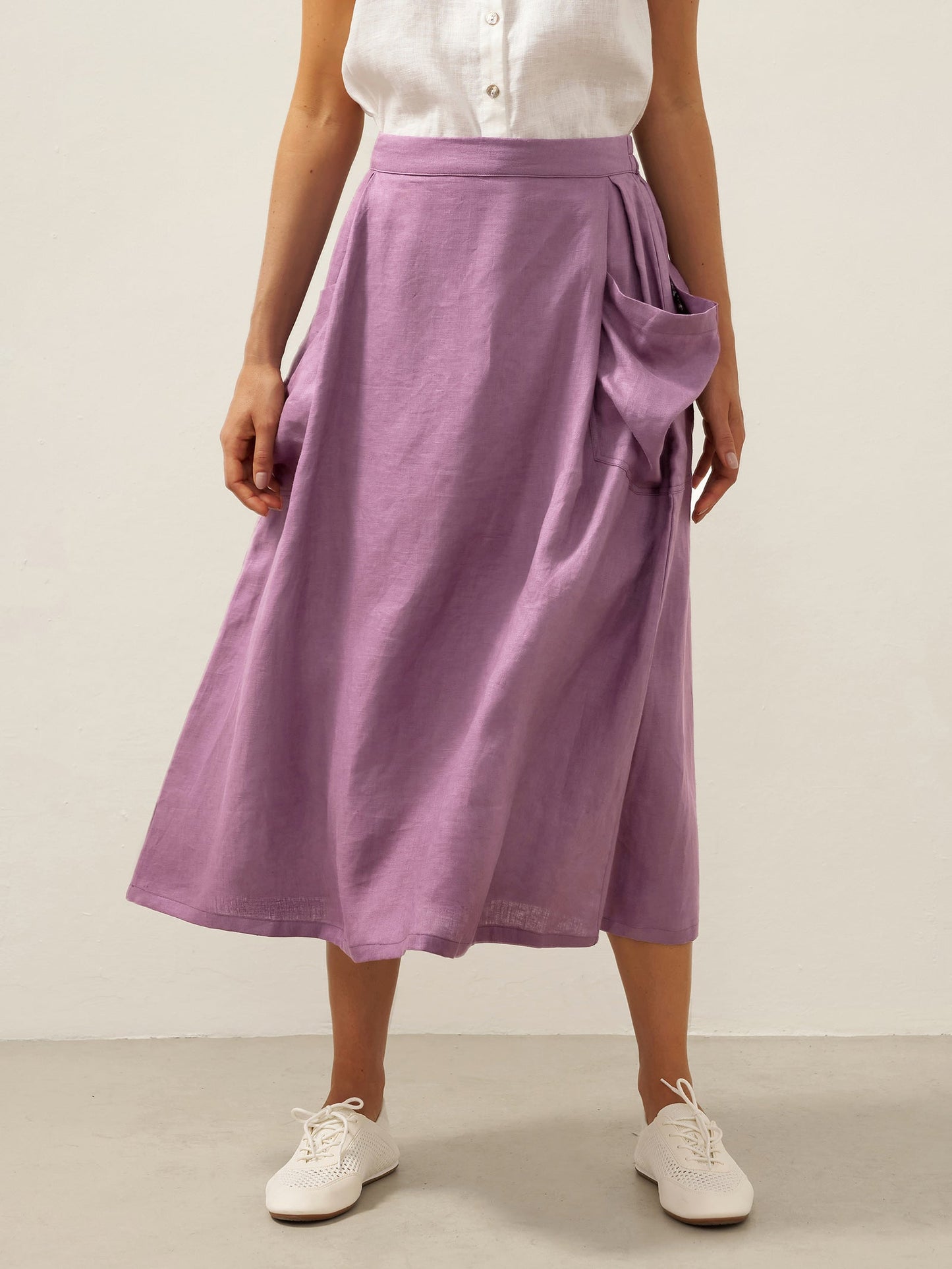 ONYX Linen Checked Skirt Stylish
