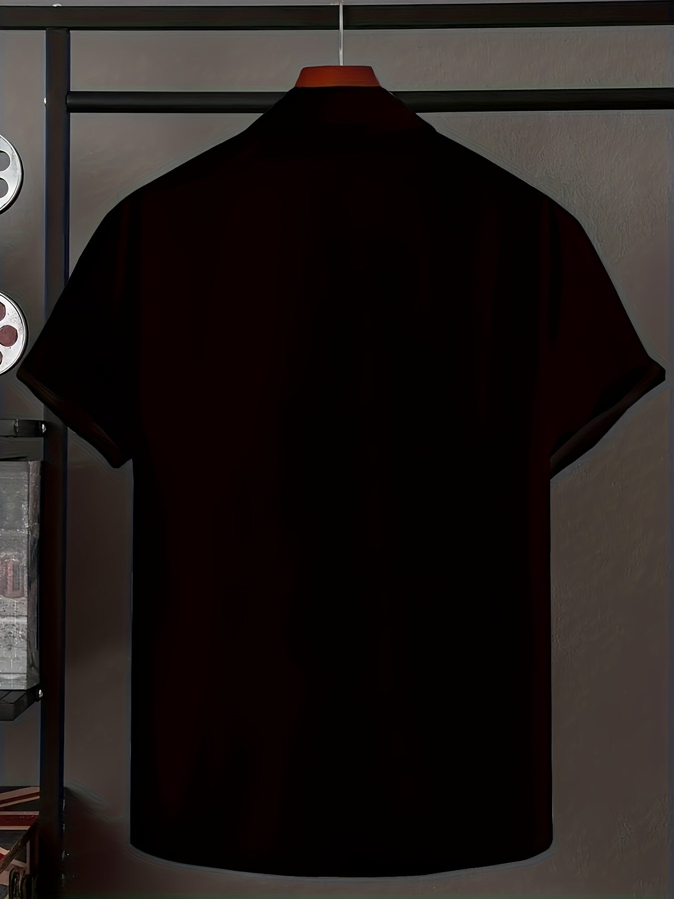 Music Tone Pattern Short Sleeve Button-Up Shirt