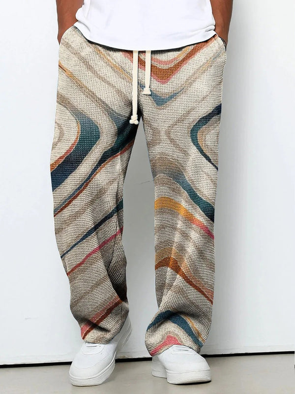 Geometry Gradient Suit Pants Stylish