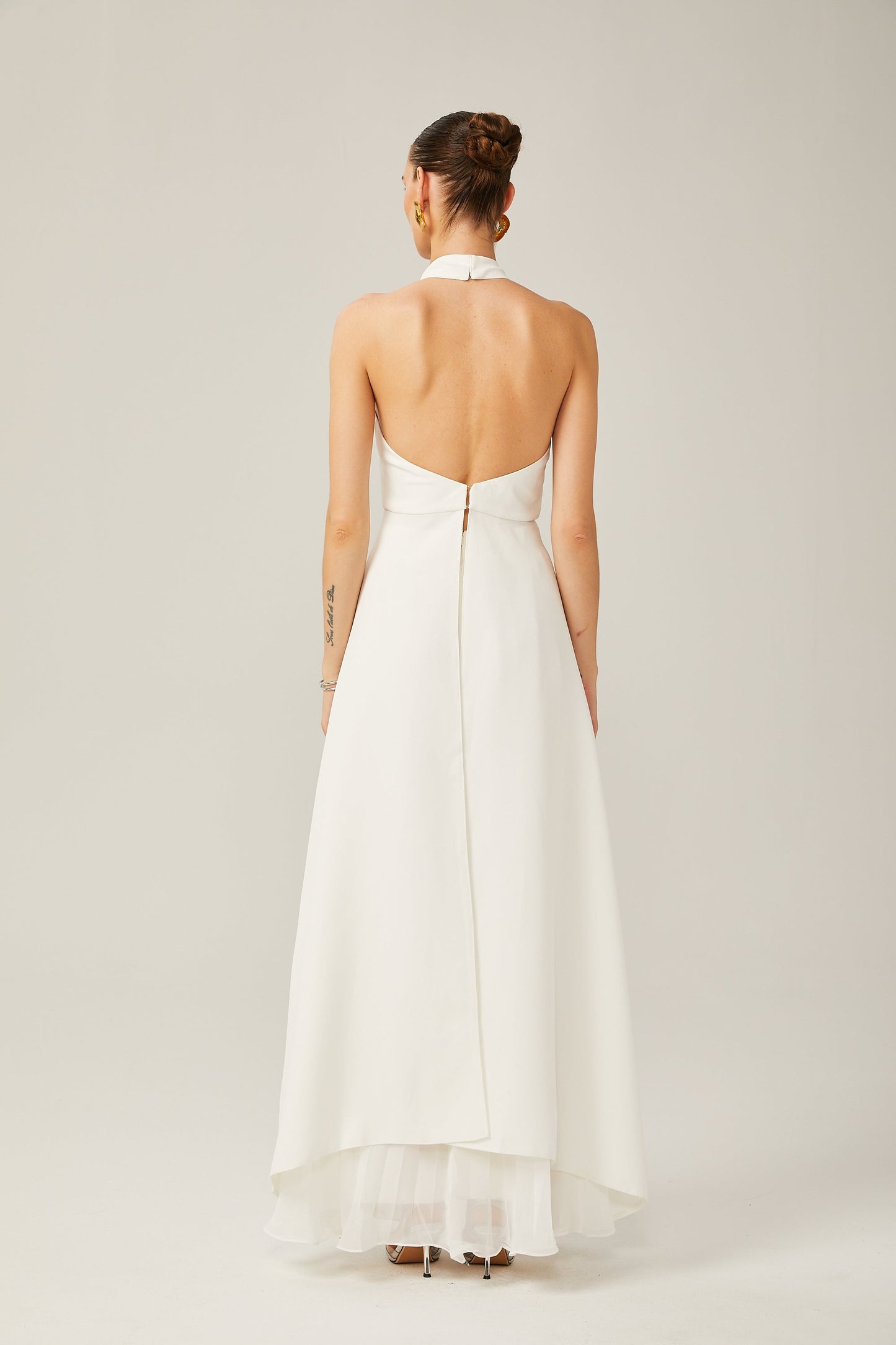 Layered Long Dress with Halter Straps