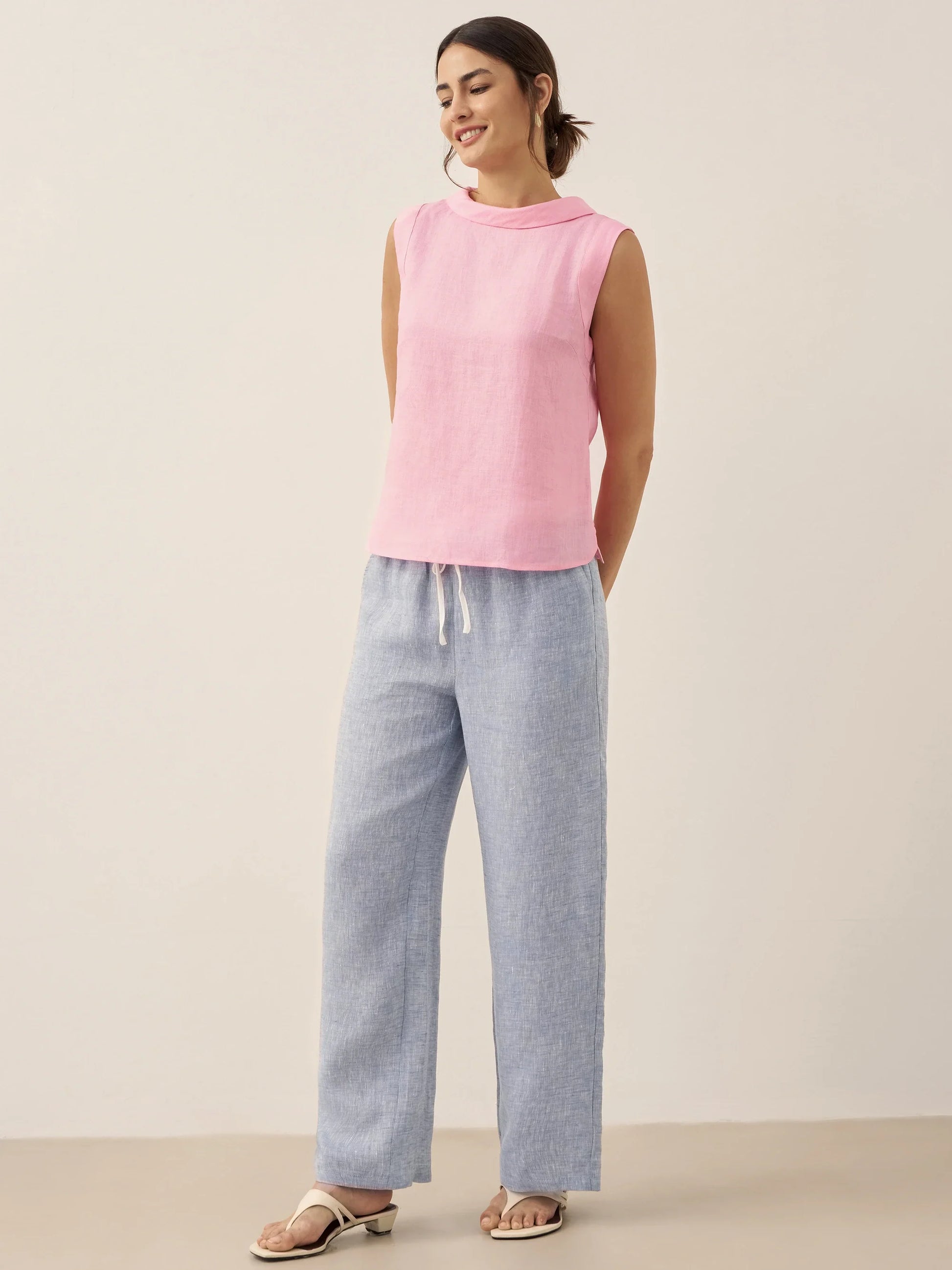 Jacqueline Linen Tank Top Stylish