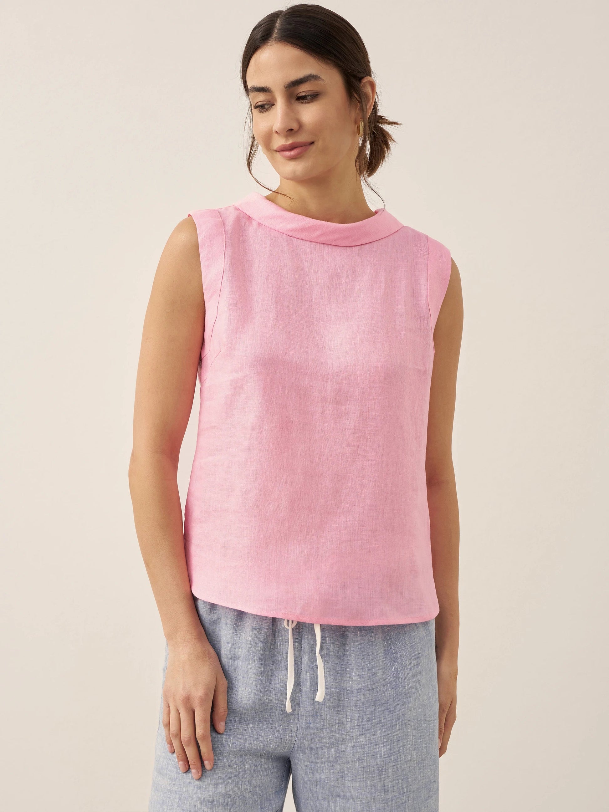 Jacqueline Linen Tank Top Stylish