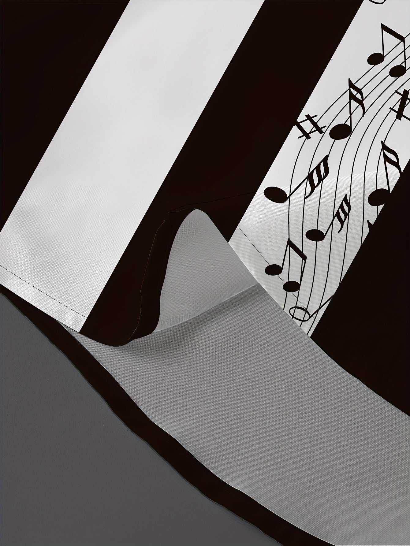 Music Tone Pattern Short Sleeve Button-Up Shirt