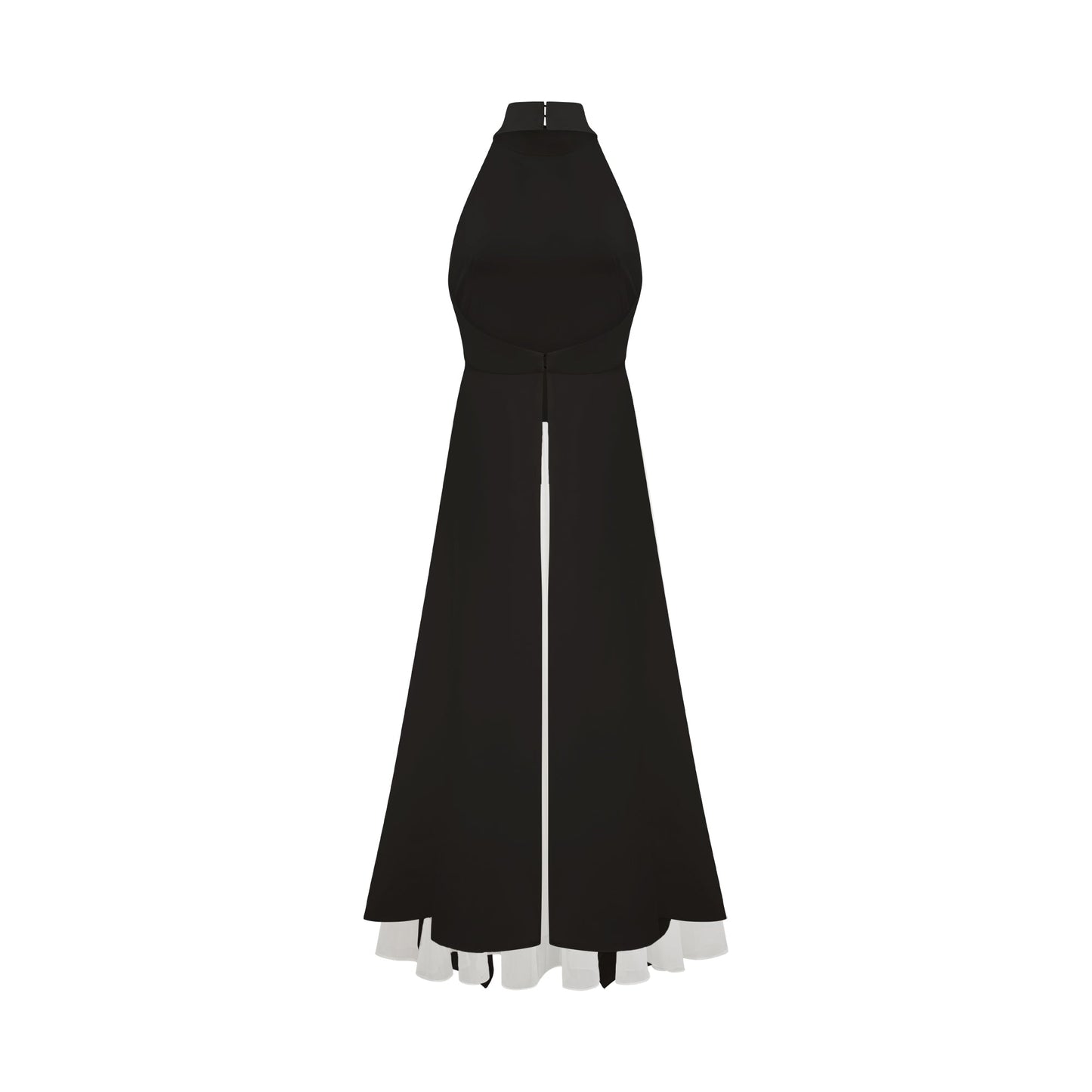 Layered Long Dress with Halter Straps
