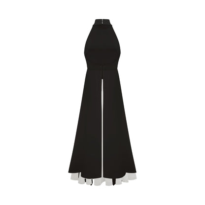 Layered Long Dress with Halter Straps
