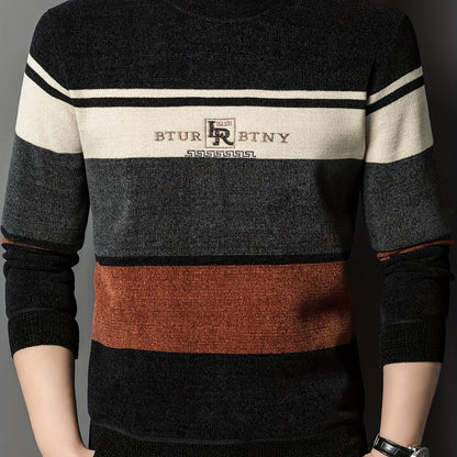 Winter Striped Knit Sweater Cozy