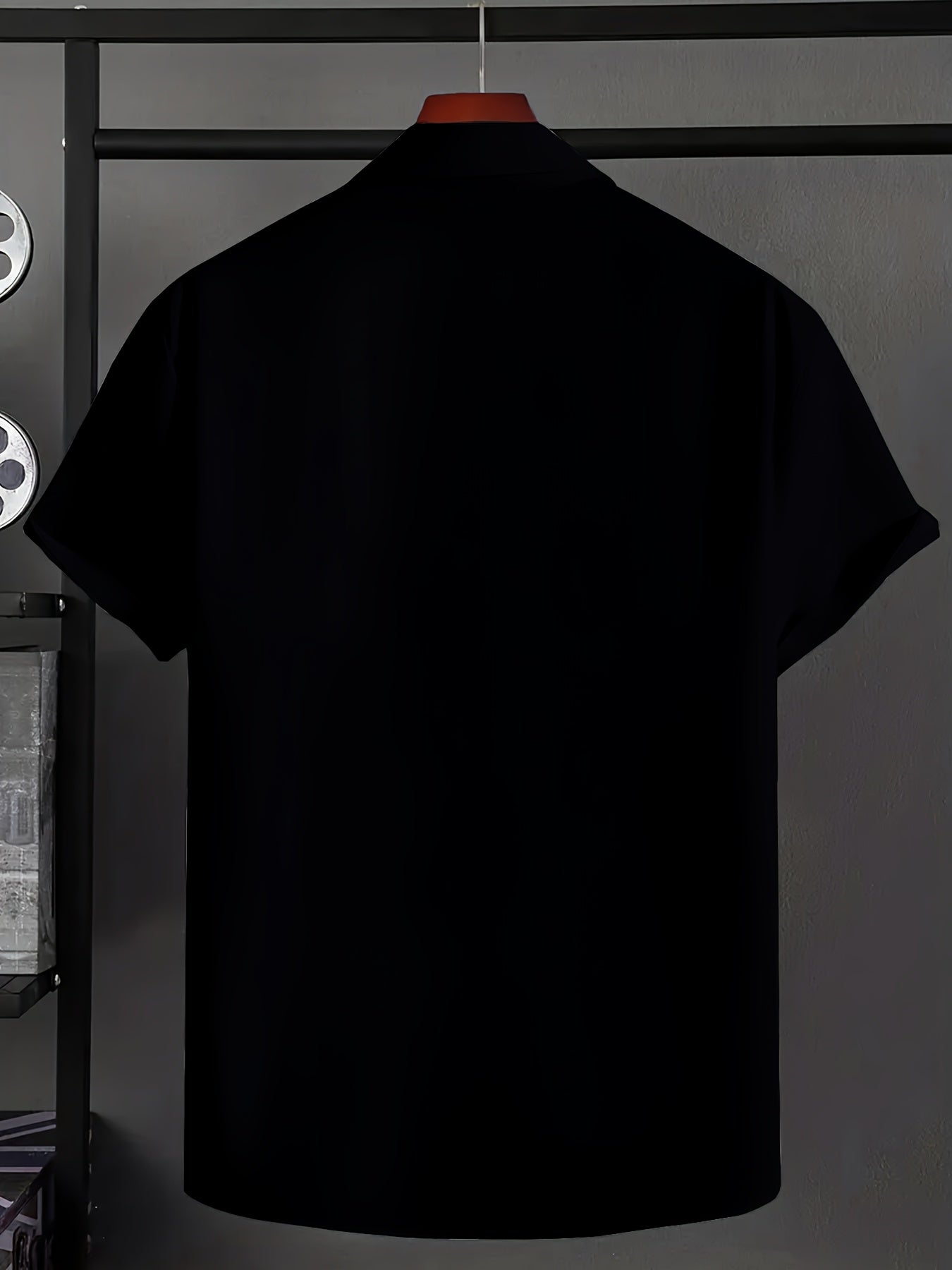 Music Tone Pattern Short Sleeve Button-Up Shirt