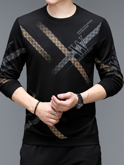 Geometric Print Long Sleeve Sweatshirt