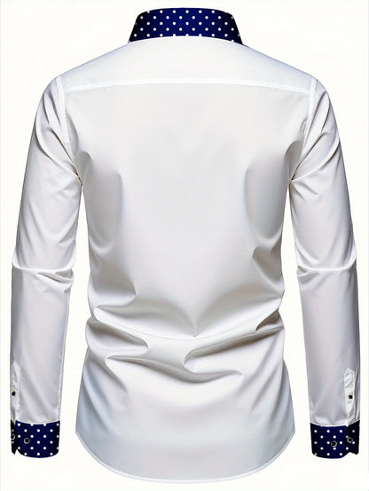 Polka Dot Slim Fit Long Sleeve Shirt