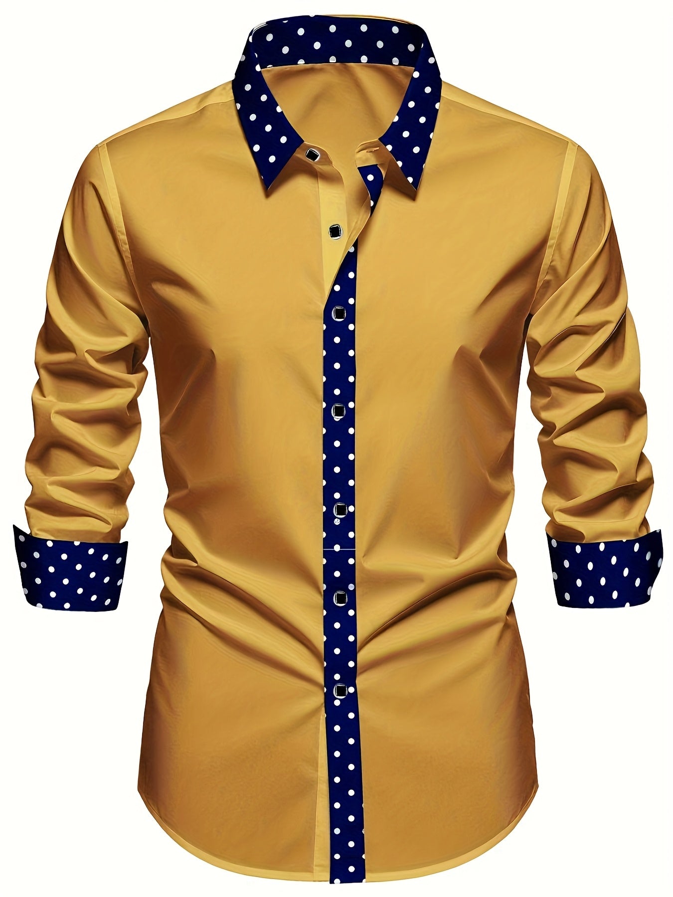 Polka Dot Slim Fit Long Sleeve Shirt