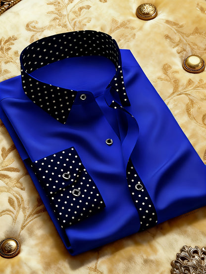 Polka Dot Slim Fit Long Sleeve Shirt