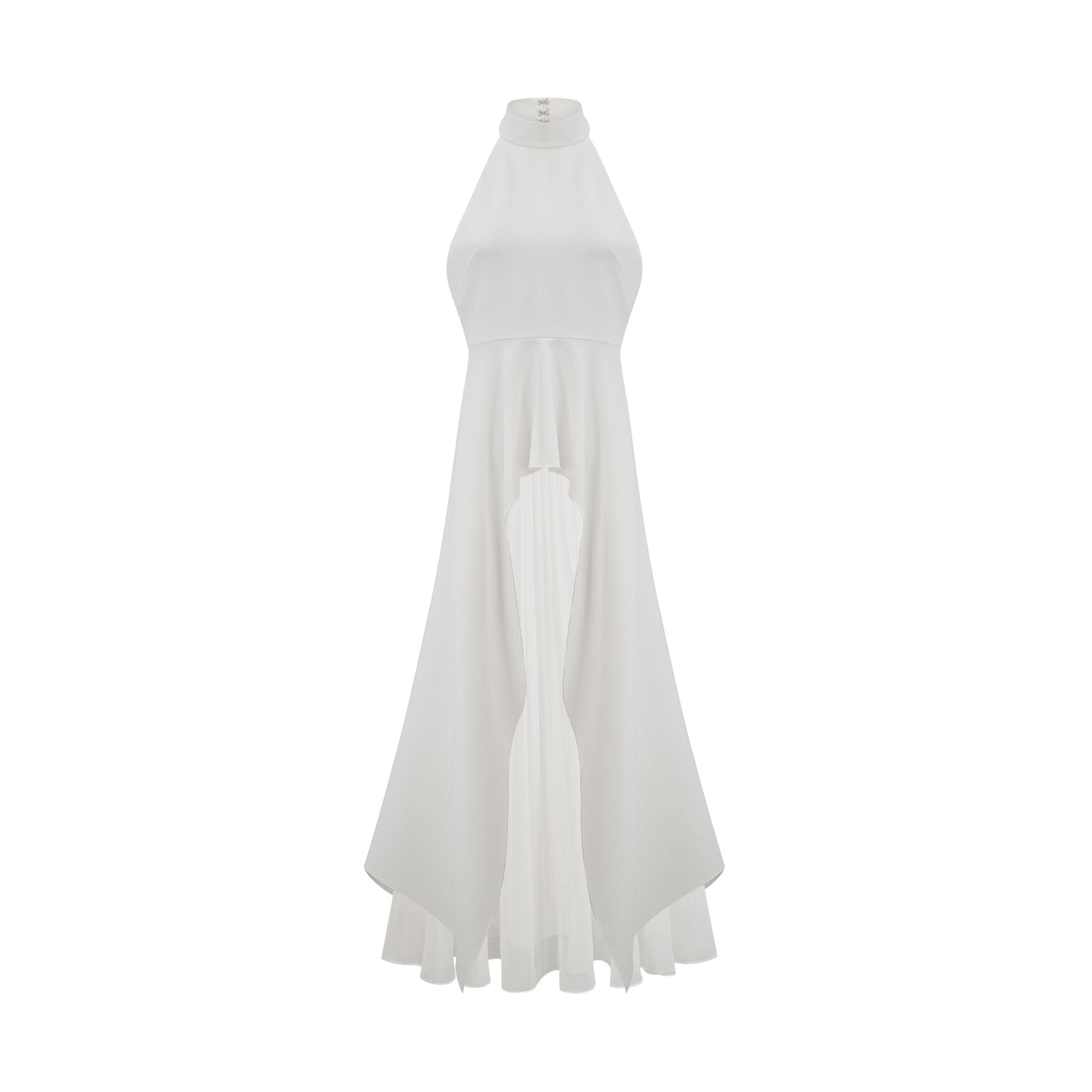 Layered Long Dress with Halter Straps