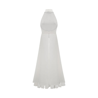 Layered Long Dress with Halter Straps