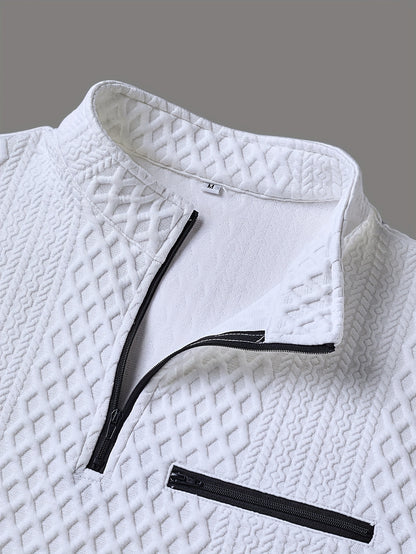 Textured Henley Zipper Shirt Stylish
