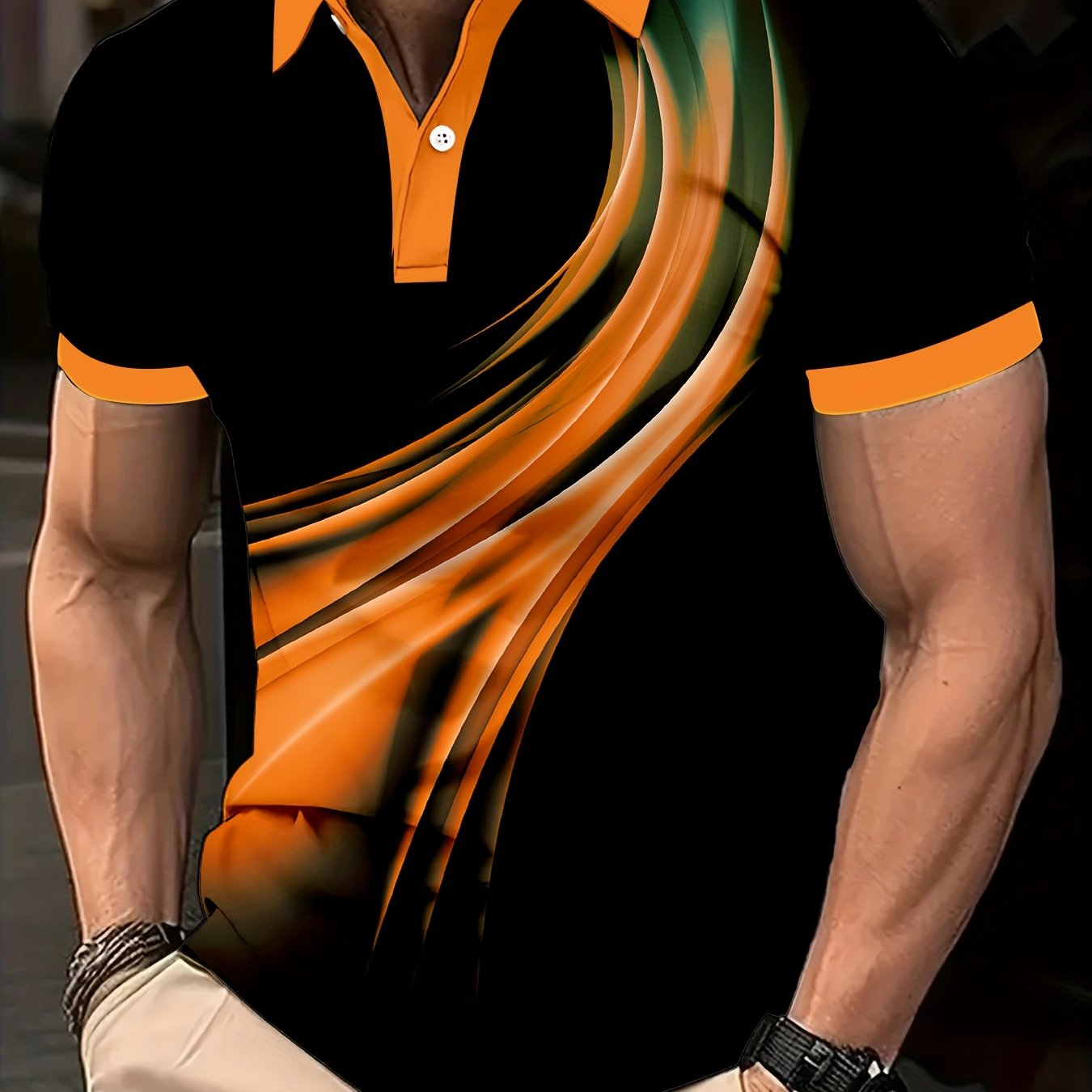 Flowing Light Ombre Polo Shirt