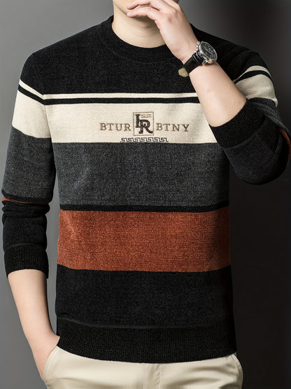Winter Striped Knit Sweater Cozy