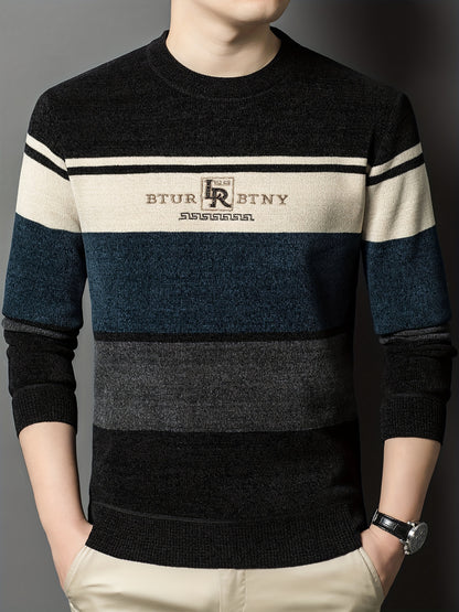 Winter Striped Knit Sweater Cozy