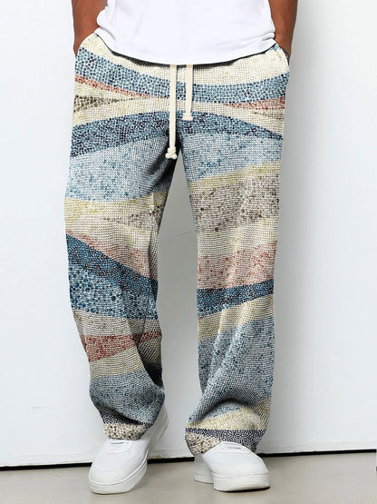 Geometry Gradient Suit Pants Stylish