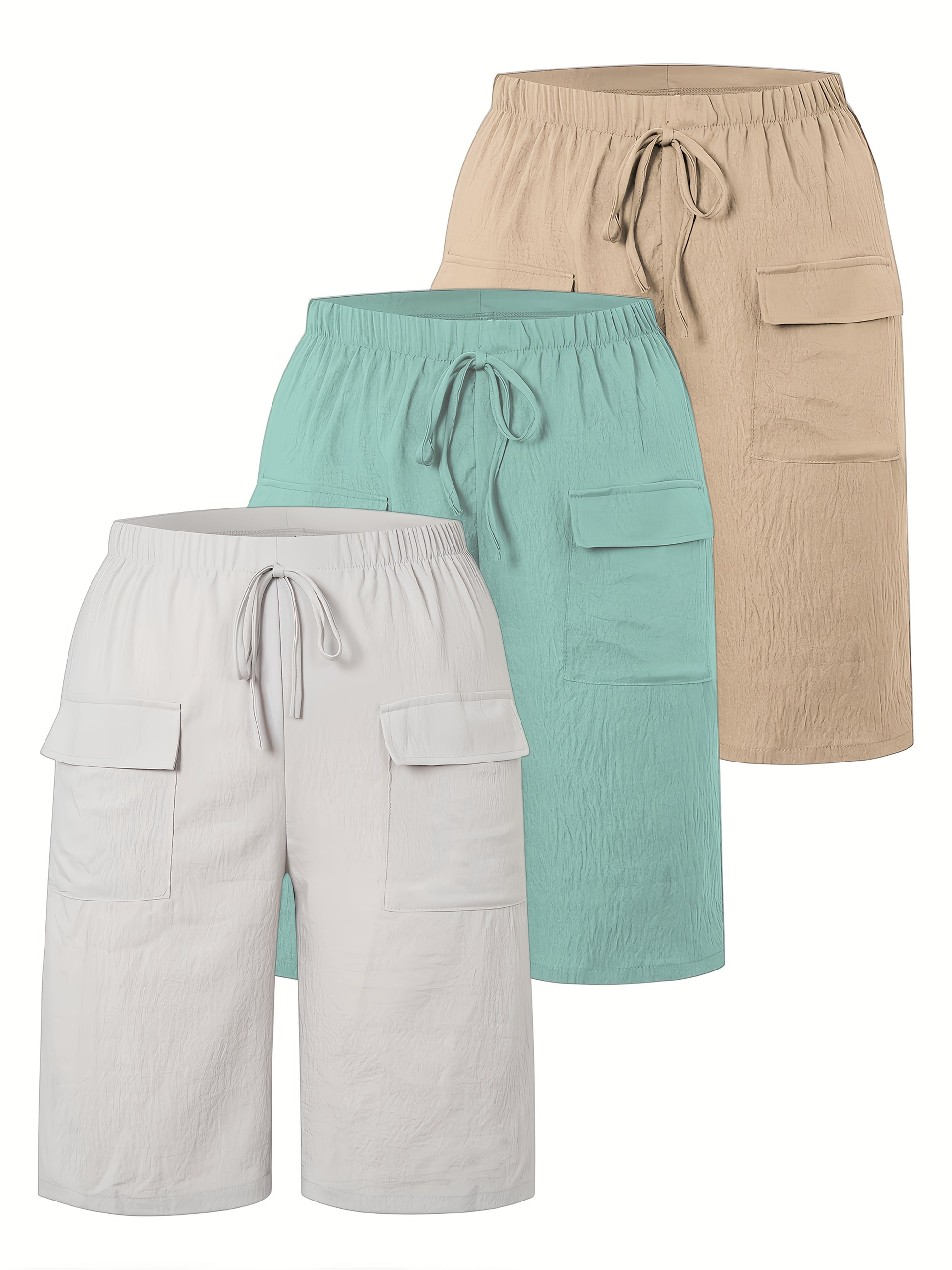 3-Piece Casual Beach Shorts Set