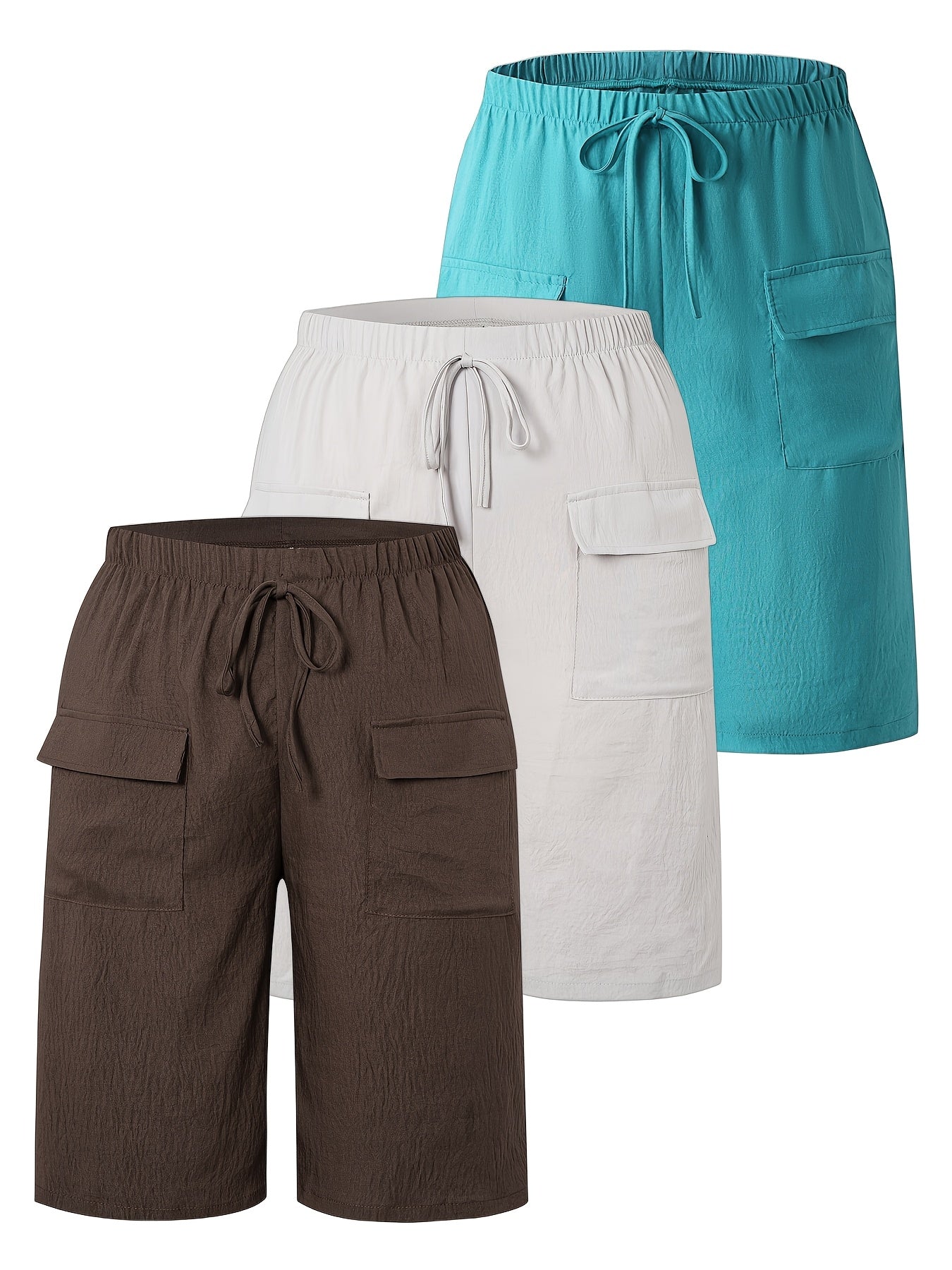 3-Piece Casual Beach Shorts Set