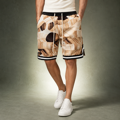 Floral Shorts - Black/Green/Beige