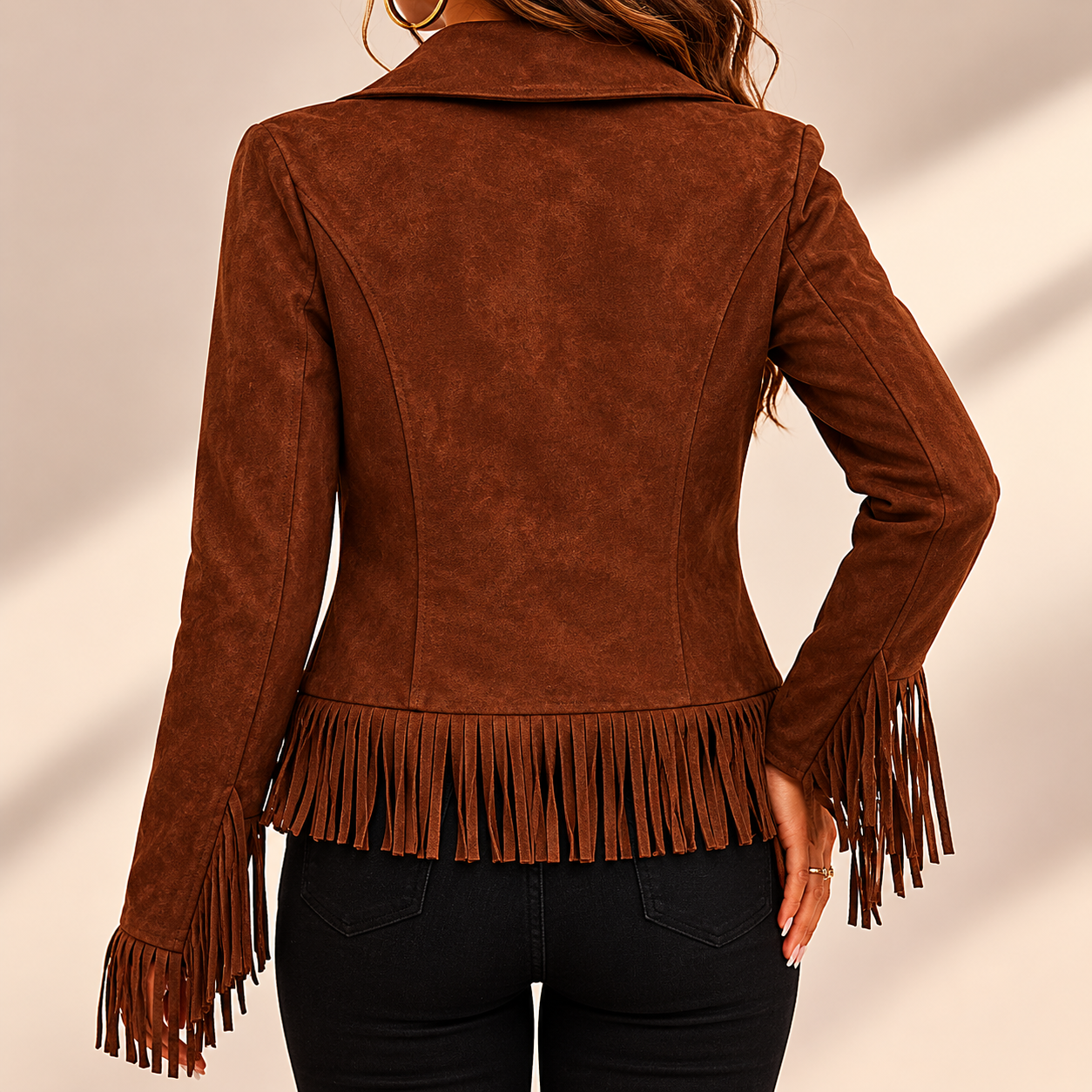 Western Fringe Suede Jacket Outerwear