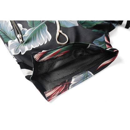 Floral Shorts - Black/Green/Beige