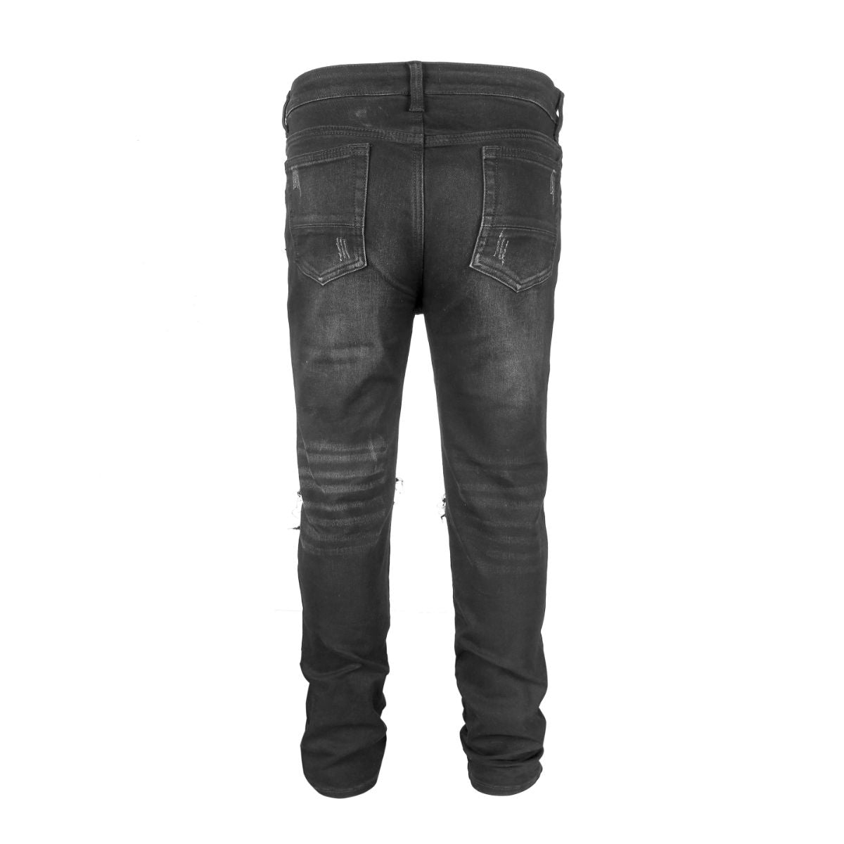 Washed Black Denim Black Paisley Patch