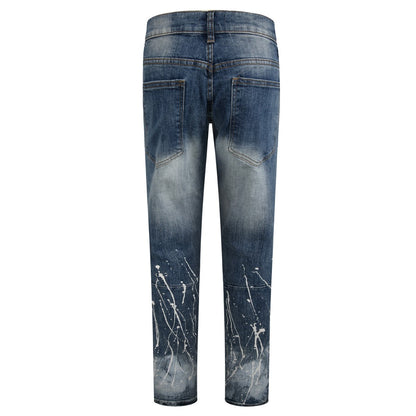 Washed Blue Denim Bleached