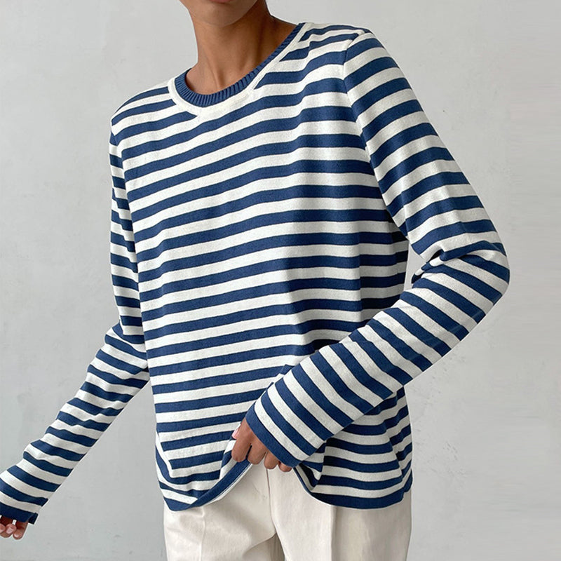 Olivia Luxe Striped Long Sleeve Top