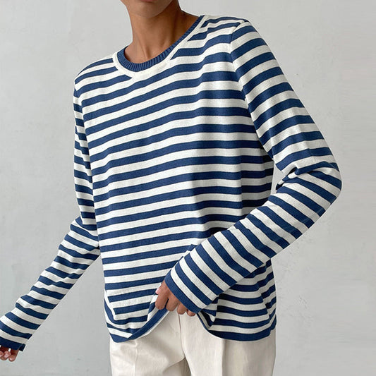 Olivia Luxe Striped Long Sleeve Top