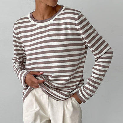 Olivia Luxe Striped Long Sleeve Top