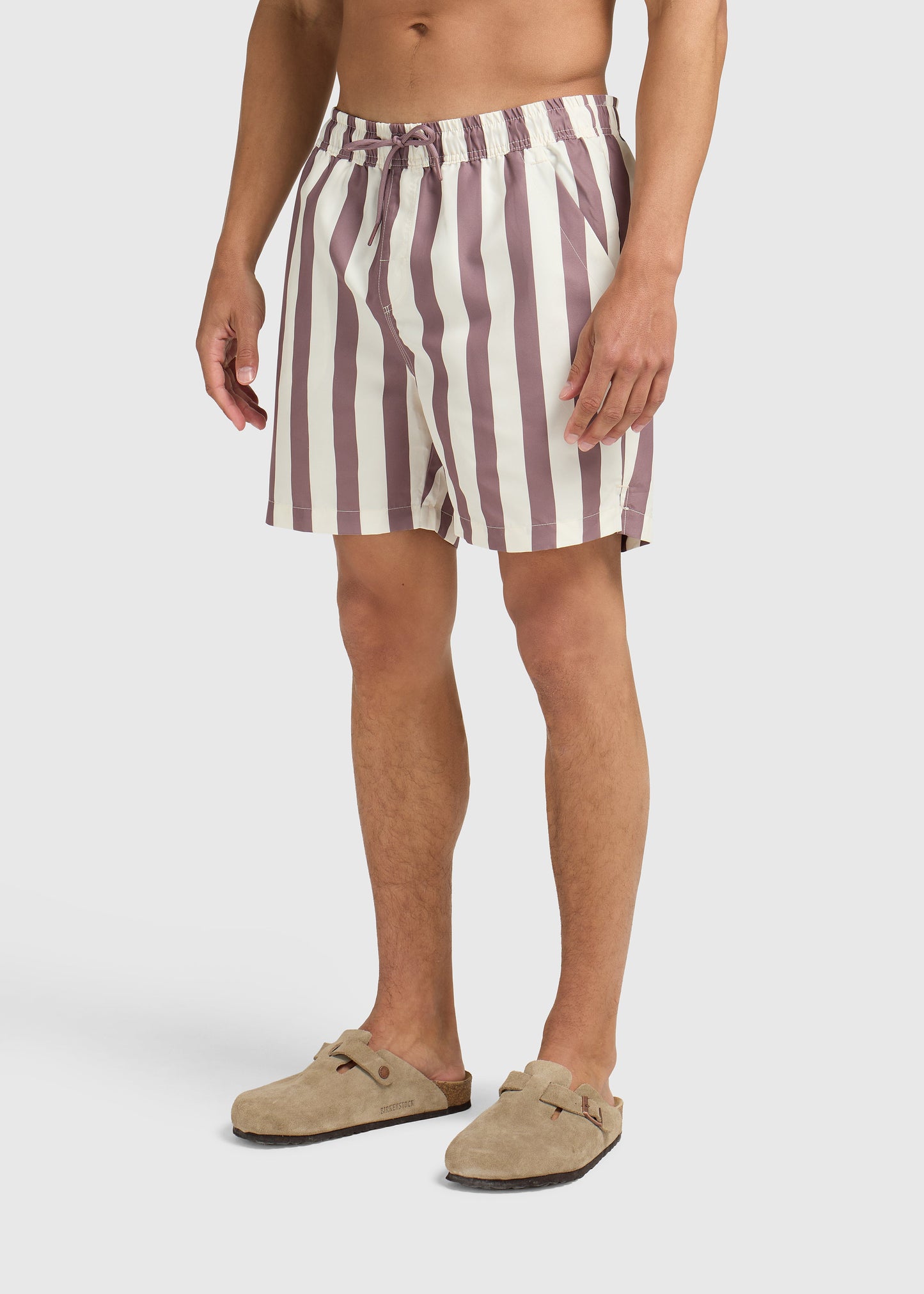 Stripe Swim Shorts - Mauve