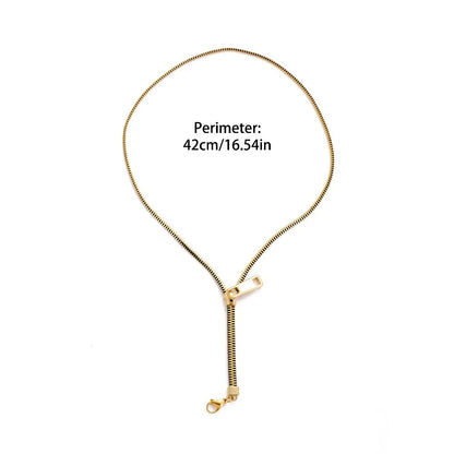 Brassline Zip Necklace Stylish
